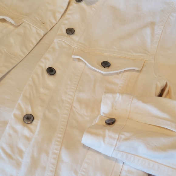 J Brand White Denim Jacket - Picture 7 of 9